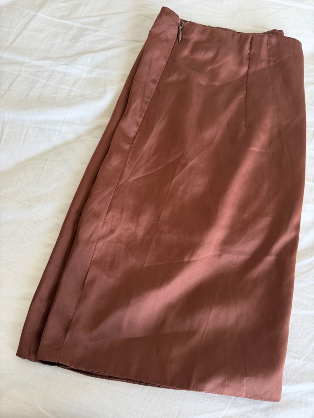 Princess Polly Rust Brown Satin Mini Skirt - Picture 7 of 9